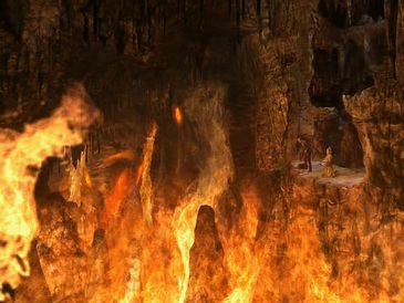 Pah-wraithové v Ohnivých jeskyních na Bajoru