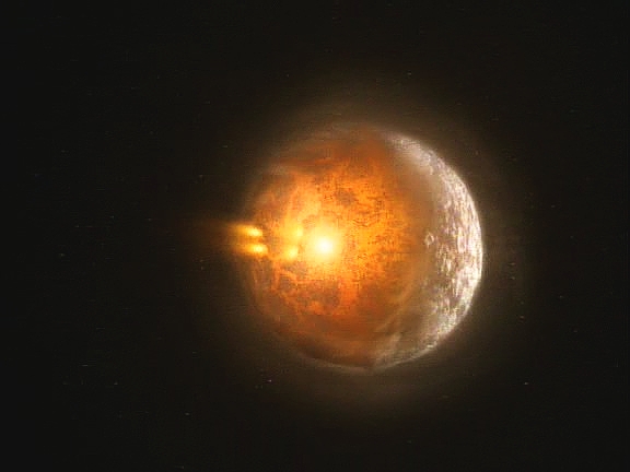 Plán selhal, protože Dejar sabotovala zbraně: patří k Obsidianskému řádu a ten si nepřeje mírovou spolupráci s Bajorem. Z komety jsou tři velké fragmenty, které míří k červí díře.