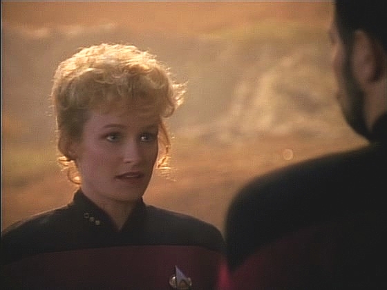 Hned následujícího rána se Shelbyová střetne s komandérem Rikerem, když vyrazila na povrch předčasně. Riker navíc znejistěl, protože ho obvinila, že není schopen rozhodování.