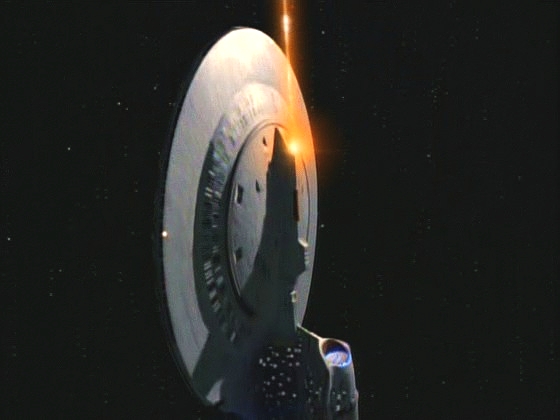 V poslední chvíli se objevuje Rikerova Enterprise (písmeno neznámé) a Klingony odrazí. Admirál tušil, že Picard nevezme ne jako odpověď.
