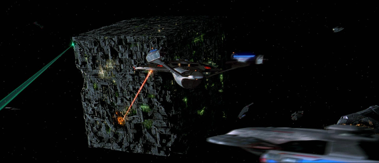 Enterprise úspěšně útočí na Borgy.