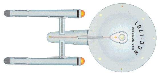 Třída Constitution - pohled shora - USS Enterprise