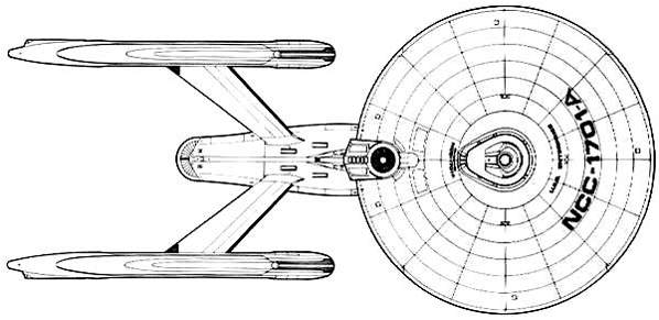 Třída Constitution (refit) - pohled shora - USS Enterprise