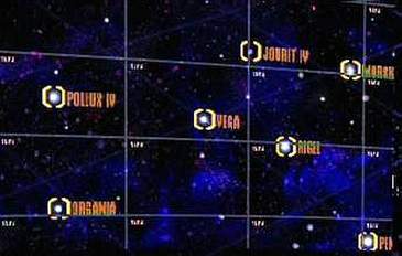 hvězdná mapa s Polluxem IV
