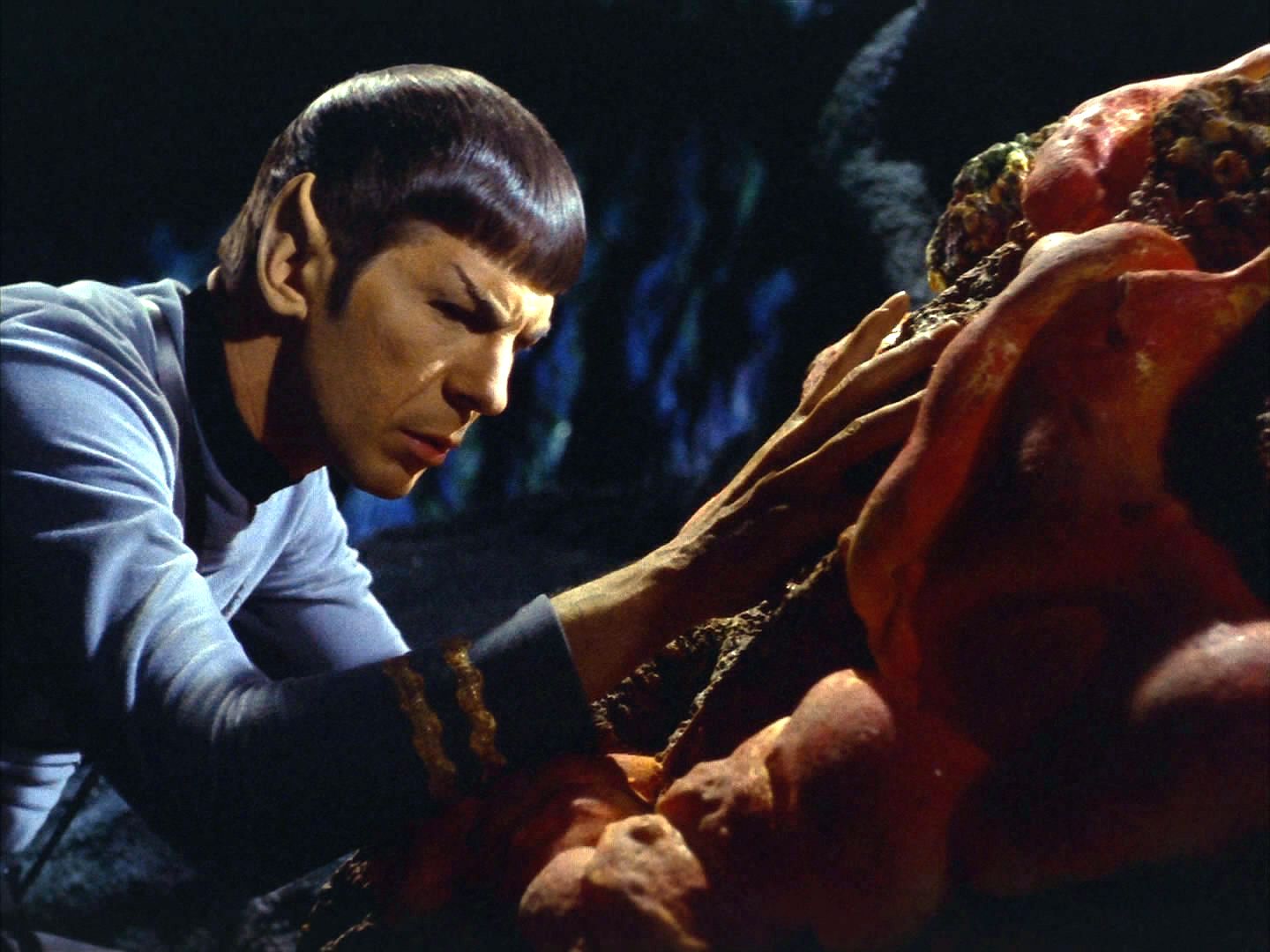 Spock se pokouší o splynutí myslí s naprosto cizím organismem. Dozvídá se tak o vysoce inteligentním, logicky uvažujícím a mírumilovném druhu Hortů. 
