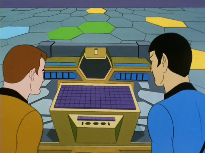 V počítači se nachází mimozemská nahrávka, kterou Spock přeloží.