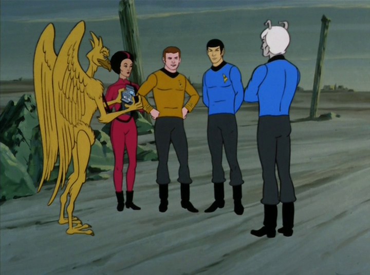 Z průzkumu dějin Vulkanu dále zjišťují, že Spock zemřel při zkoušce Kahs-wan. Spock si vybavuje, že mu tehdy přišel na pomoc bratranec.