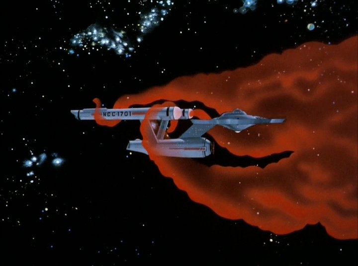 Kapitán se rozhodne, že varuje planetu Mantila. Mezitím oblak obklopuje Enterprise.