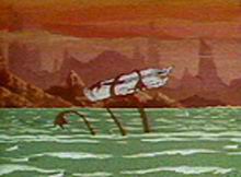 Na akvaplán Kirka a Spocka zaútočila vodní příšera na planetě Argo