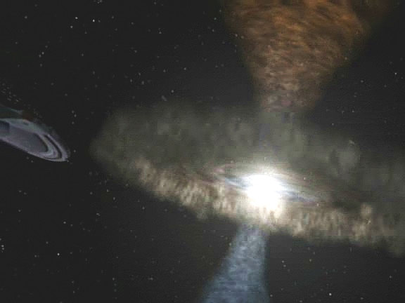 Voyager se setkal s neznámou anomálií, vesmírnými víry. Zničily vostygijskou vědeckou stanici. 