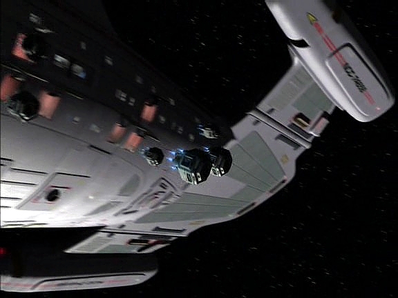 Dozvěděli se, že Voyager narazil na subprostorovou minu, celá posádka utrpěla otravu tetryonovou radiací a musela loď evakuovat. Kapitán Voyager svěřila Doktorovi.