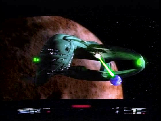 Komandér Riker stihne Romulany včas varovat, aby zničili sondu, která byla k jejich lodi vypuštěna automatickým systémem z Iconie.