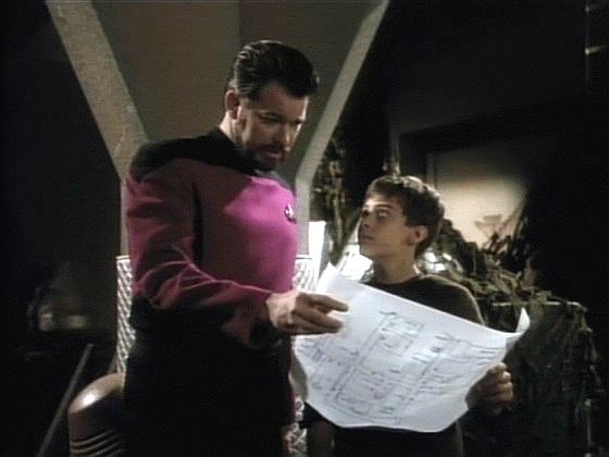V cele je s Ethanem, jehož podobu si Romulané vzali k vytvoření jeho "syna". Ethan ho nabádá k útěku, ale zmínka o "ambasadoru" Tomalakovi ho prozradí. Riker ví, že to zase není pravda.