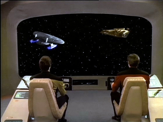 Phoenix odbočil ze stanoveného kurzu a pronásleduje další cardassijskou zásobovací loď. Maxwell vyzývá Picarda, aby se přesvědčil, že veze vojenské a ne vědecké zařízení.