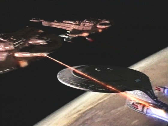 V okamžiku, kdy je planeta identifikována, je Gul Ocett odtransportována, Cardassiané zaútočí na Klingony i na Enterprise a zmizí. Ocett netuší, že dostala chybné souřadnice.