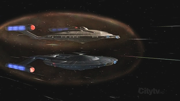 Pak Columbia obklopí Enterprise svým warp polem a Trip provede studený start warp pohonu za dobu kratší než dvě minuty. Klingonský virus je tím odstraněn.