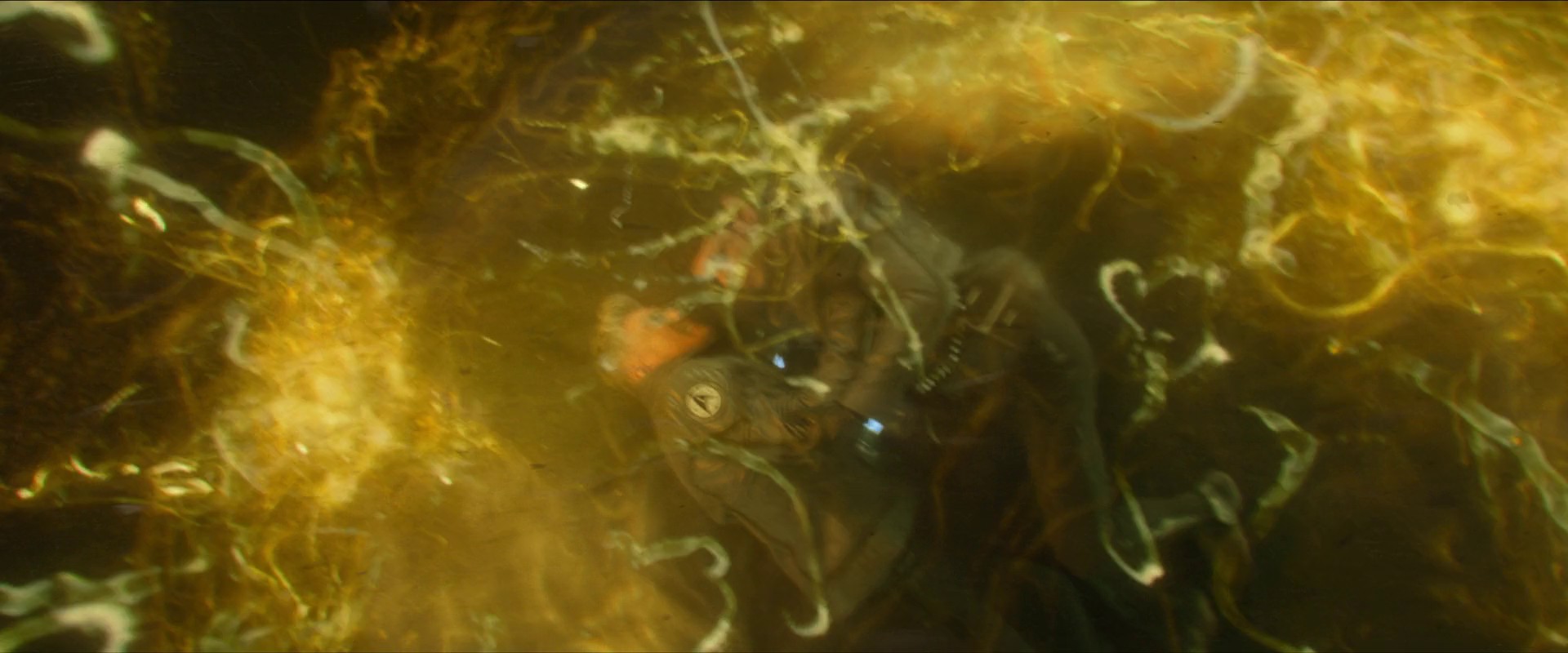 V kolonii, kde zůstal kapitán Pike a Spock, se v sílící bouři objevují energetické bytosti, před kterými se snaží ukrýt. Bytosti jsou ale velmi vytrvalé ve snaze se k nim dostat a k jejich překvapení je při vrcholu bouře naopak před ní ochrání a ještě jim ukáží klíčovou databanku s daty o kolonii.