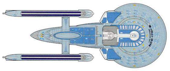 Třída Excelsior (refit) - pohled shora