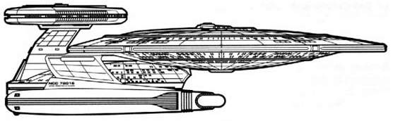 Třída Nebula - boční pohled