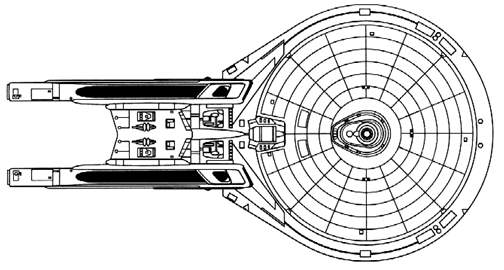 Třída Constellation - pohled shora