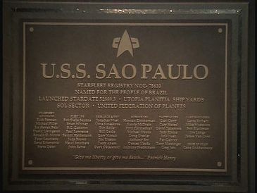 dedikační tabulka USS São Paulo